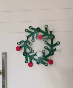 Alternative view of Giant Lego Wreath - Unique Front Door Festive Display