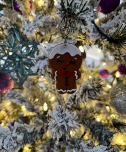 Alternative view of Versatile 3D Printed Gingerbread Keychain/Ornament - Perfect for Keys, Bags, and Holiday Decor!