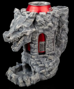 Stone Fortress Dragon Can Holder and Dice Tower Combo
