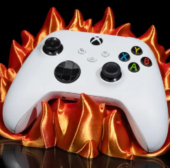 Fiery Gloss Red PS5 Fire-Semblance Controller Stand Display