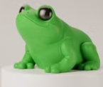 Adorable Green Frog Sculpture Figurine