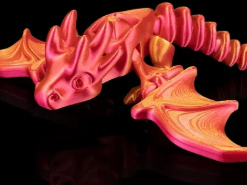 Vibrant Articulating Wyvern Press Dragon Fidget Toy Collectible