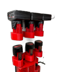 Alternative view of Milwaukee M12 3-Battery Holder Compatible with Milwaukee Tools