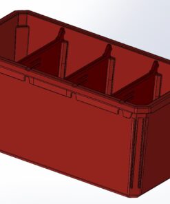 Alternative view of Milwaukee Packout Compatible Organizer - 4 Cavity Divided Rectangular Bin