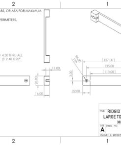 Ridgid Pro Gear Large Tool Box Side Mounts Compatible with Ridgid Pro Gear