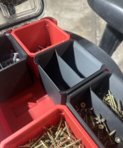 Milwaukee Packout Deep Bin with Cutout and Divider Compatible with Milwaukee Tools